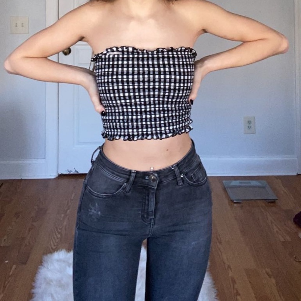 Plaid Tube Top
